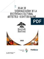 Plan de Institucionalizacion de La Festividad Cultural-Artistico "Kuntur Raymi"