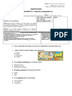 Prueba Historia UNIDAD 1 - ADAPTACIÓN