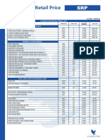 Suggested Retail Price List