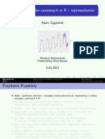 Analiza Szeregów Czasowych W R - Wprowadzenie: Adam Zagdański