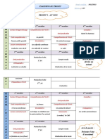 Planning Du Projet: Ecole: Année Scolaire: Enseignante: Niveau