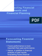 Forecasting Financial Statements and Financial Planning