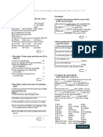 Pre-Intermediate Achievement Test 1 (Units 1-3) : Listening Grammar