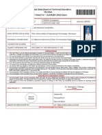 Maharashtra State Board of Technical Education, Mumbai. Hall Ticket For - SUMMER 2023 Exam