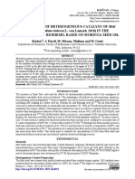 Application of Heterogeneous Catalyst of Meti Shells (Batissa Violecea L. Von Lamark 1818) in The Production of Biodiesel Based On Moringa Seed Oil