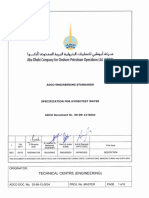 Specification For Hydrotest Water