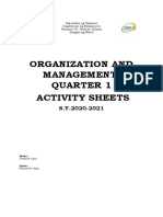 Organization and Management, Quarter 1 Activity Sheets