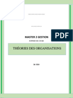 Théories Des Organisations: Master 2 Gestion