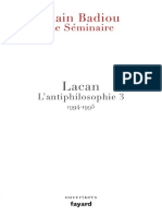 Badiou - Le Séminaire. Lacan. L'Antiphilosophie 3, 1994-1995