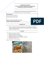 Práctica #12:: Polarimetría. Determinación Del Contenido de Azúcar en Un Alimento Usando La Rotación Especifica