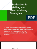 Chapter 1 - Introduction To Retailing and Merchandising Strategies