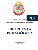 Propuesta Pedagogica de La Unidad Educativa Benjamín Carrión