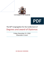 60th Graduation Ceremony Booklet 1 21.12.2018 - 0