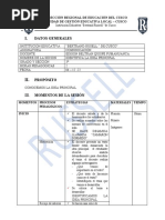 I. Datos Generales: Dirección Regional de Educación Del Cusco Unidad de Gestión Educativa Local - Cusco