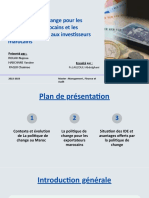 La Politique de Change Pour Les Exportateurs Marocains Et Les Avantages Offerts Aux Investisseurs Marocains