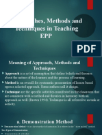 Approaches, Methods and Techniques in Teaching EPP