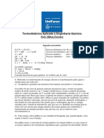 Termodinâmica - Lista 03