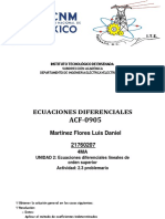 Ecuaciones Diferenciales Por Variacion de Parametros y Coeficientes Indeterminados