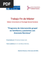 Trabajo Fin de Máster: "Programa de Intervención Grupal en Familiares y Pacientes Con Anorexia Nerviosa"