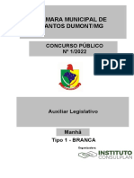 Câmara Municipal de Santos Dumont/Mg: Concurso Público #1/2022