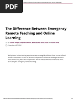 The Difference PART 1 Between Emergency Remote Teaching and Online Learning EDUCAUSE