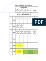 DT - 17 - 4 - 2023 (M O N D A Y) : Senior Timetable - Fiitjee Cuttack