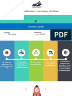 Option: Modélisation Et Informatique Scientifique: Gestion de Qualité