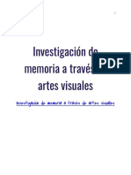 Investigación de Memoria A Través de Artes Visuales