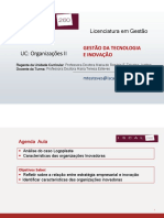 Gestão Da Tecnologia e Da Inovação - Aula 6 de Março