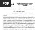 Xii Simposio Argentino de Polímeros 18 Al 20 de Octubre de 2017 - Córdoba - Argentina