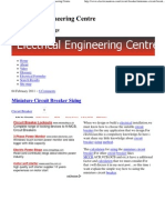 Miniature Circuit Breaker Sizing - Electrical Engineering Centre