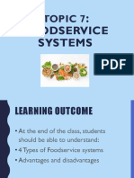 Topic 7 - Foodservice Systems