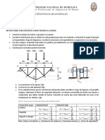 Primer Exámen Parcial de Resistencia de Materiales: Universidad Nacional de Moquegua