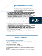 Examen de Competencias de Computación I: Instrucciones Generales