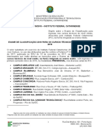 Edital #119/2018 - Instituto Federal Catarinense: Professor Fernando José Garbuio, No