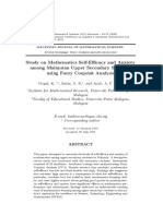 Study On Mathematics Self-Ecacy and Anxiety Among Malaysian Upper Secondary Students Using Fuzzy Conjoint Analysis