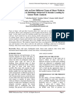 A Comparative Study On Three Different Types of Shear Walls in Different Location in Buildings Subjected To Seismic Loading by Linear Static Analysis