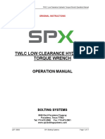 TWLC Low Clearance Hydraulic Torque Wrench Operation Manual