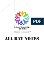 All Bat Notes