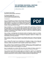 A.M. 0 Instructivo Sistema Nacional Gestion Prevencion Riesgos Laborales