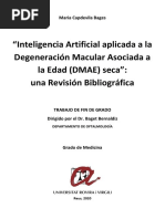 "Inteligencia Artificial Aplicada A La Degeneración Macular Asociada A La Edad (DMAE) Seca": Una Revisión Bibliográfica