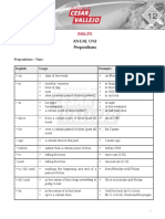 Anual Uni Prepositions: Inglés