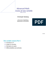 AM01 Calculus of One Variable Handout