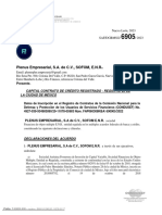 Contrato Plenus Empresarial, S.A. de C.V., Sofom, E.N.R.