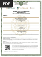 Sistema Educativo Nacional: Certificado de Educación Preescolar