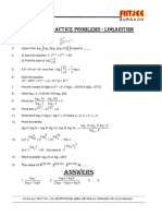 Chapter Practice Problems: Logarithm: Answers