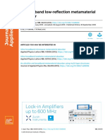 A Broadband Low-Reflection Metamaterial Absorber: Articles You May Be Interested in