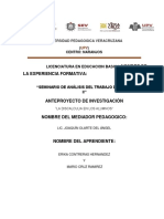 Nombre de La Experiencia Formativa:: Licenciatura en Educacion Basica