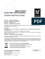 Chieftain Heavy Duty Electric Appliances Users Instructions: Falcon Foodservice Equipment