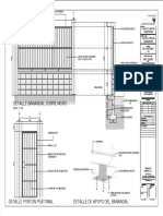 Detalle Barandal y Porton Peatonal Muro Perimetral